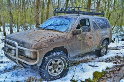 Extremely muddy vehicle